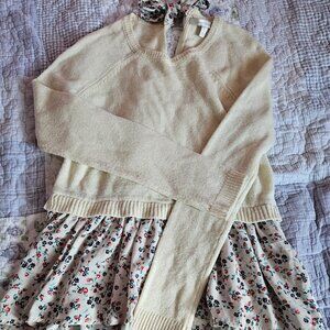 Lauren Conrad Peplum Sweater with Neck Bow Size Small